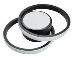 POWERTECH LED φωτιστικό οροφής HLL-0085, 32W, 4000K, 27x21cm, μαύρο