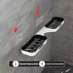 Επιτοίχια βάση οργάνωσης HUH-0155 για μπάνιο-κουζίνα, 10.3x60cm, λευκή - Image 4