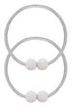 ROXXANI δέστρα κουρτίνας RXN-0024, μαγνητική, 43cm, γκρι, 2τμχ