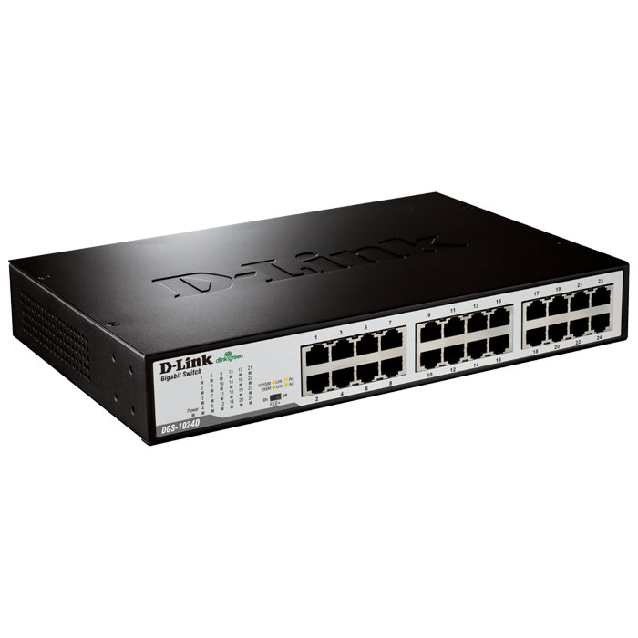 D-LINK DGS-1024D 24-Port Gigabit Unmanaged Desktop Rackmount Switch ...