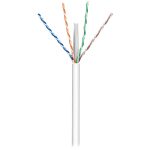 GOOBAY 94965 Καλώδιο δικτύου CAT 6, U/UTP, μονόκλωνο, σε κουλούρα 100m, σε άσπρο χρώμα.