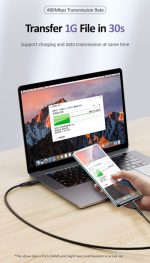 USAMS καλώδιο USB Type-C U43, 5A 100W, PD, 1.2m, μαύρο - Image 4