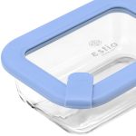 ESTIA ΦΑΓΗΤΟΔΟΧΕΙΟ COLORSEAL ΓΥΑΛΙΝΟ 370ml 16.3x12.3x6.2cm ΜΕ ΚΑΠΑΚΙ ΣΙΛΙΚΟΝΗΣ ΜΠΛΕ - Image 3