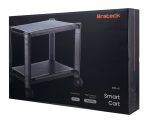 BRATECK ραφιέρα δαπέδου AMS-4L με ροδάκια, 2 ράφια, 50x33x37cm, έως 10kg, μαύρη - Image 5