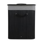 ESTIA ΚΑΛΑΘΙ ΑΠΛΥΤΩΝ BAMBOO ESSENTIALS 60LT ΠΤΥΣΣΟΜΕΝΟ ΟΡΘΟΓΩΝΙΟ ΜΑΥΡΟ ΝΕΑ ΠΛΕΞΗ