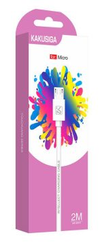 KAKUSIGA καλώδιο micro USB σε USB KSC-332, 2.4A, 480Mbps, 2m, λευκό - Image 3