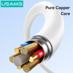 USAMS καλώδιο USB-C SJ763, 60W, 480Mbps, 1m, λευκό - Image 5